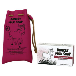 New Pouch Donkey Milk Soap Pomegranate